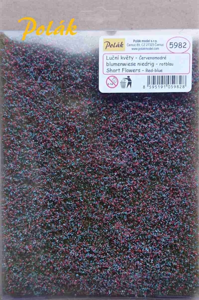 Luční květy  - Červenomodré 14x18 cm